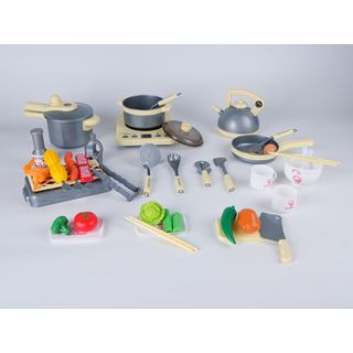 TOYS ชุดของเล่นอุปกรณ์ครัวและอุปกรณ์ครบเซ็ท(46ชิ้น) รุ่น 0233 ขนาด 28x18x23 ซม. คละสี