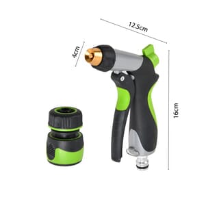 Tree O Plus ปืนฉีดน้ำเหล็กปรับ2รูปแบบ พร้อมข้อต่อสวมเร็ว รุ่นGLB-8205-0 สีเขียวดำ