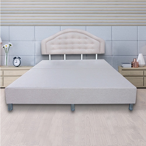 TRUFFLE บล็อกที่นอน+หัวเตียง รุ่น Honey ผ้า Canvass ขนาด 3.5F สีน้ำตาลอ่อน