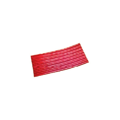 โอฬาร กระเบื้องปลายงอน-ขวา 0.4x54x120 ซม. ลอนเล็ก สีแดงประกายทับทิม (ลูกโลก)