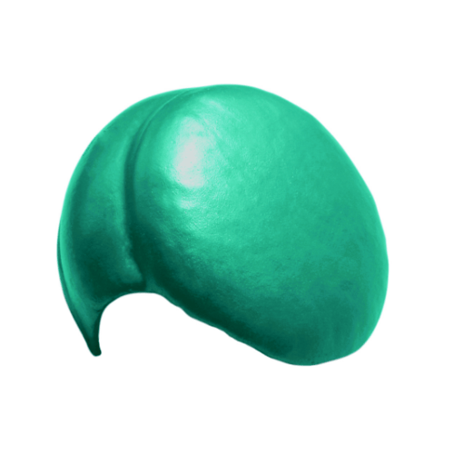 โอฬาร ครอบปิดจั่ว/ตะเข้ (ลูกโลก) สีประกายเขียวมรกต สามลอน
