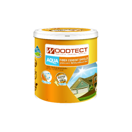 Woodtect วูดเทค ไฟเบอร์ซีเมนต์ FO-201 ทึบแสง 1กล. สีไม้สักทอง
