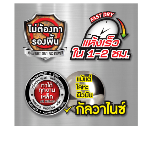 Hero ฮีโร่ รัสท์เทค 2in1 H2-222 ด้าน 1กล. สีขาว