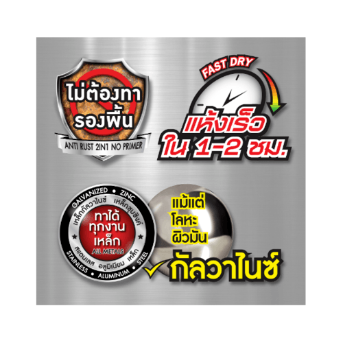 Hero ฮีโร่ รัสท์เทค 2in1 H2-8400 ด้าน 1กล. สีเทา