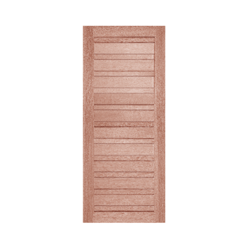 BEST ประตูไม้สยาแดง บานทึบเซาะร่องสลับ GS-53 90x216ซม.