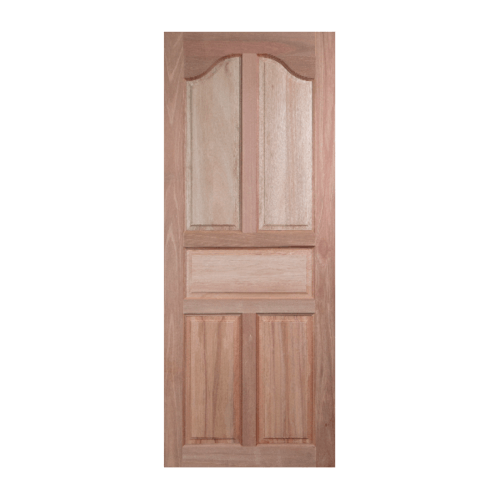 BEST  ประตูไม้สยาแดง บานทึบ 5ฟักปีกนก ขนาด 100x205ซม. GS-30 