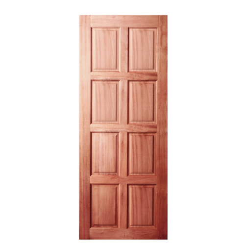 ประตูไม้สยาแดง บานทึบ 8 ฟัก GS-48 79x176cm. BEST