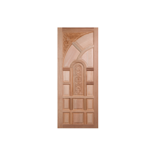 ประตูไม้สยาแดง บานทึบลูกฟักแกะลาย GC-02 100x200cm. BEST