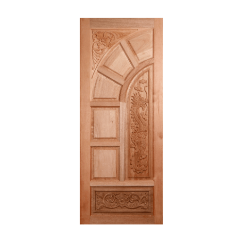 ประตูไม้สยาแดง GC-05 80x200cm.BEST
