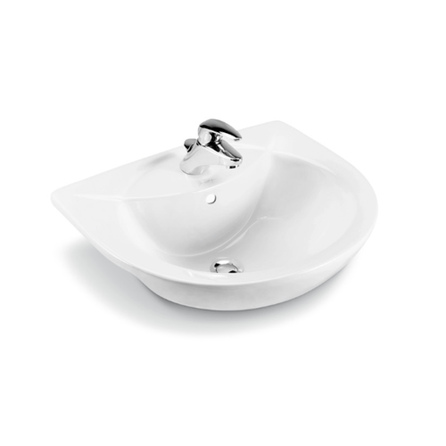 KOHLER อ่างล้างหน้าแบบฝังครึ่งเคาน์เตอร์ โอดีออน เจาะรูเดี่ยว 11160X-1-0 สีขาว