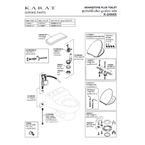 KARAT ชุดปิด-เปิดทางน้ำออก 886C GS1062369-B