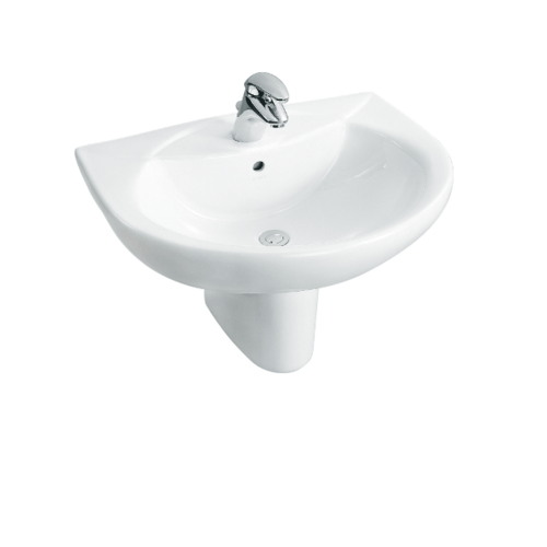 KOHLER อ่างล้างหน้า รุ่น โฟลิโอ เจาะรูเดี่ยว K-2018X-1/8สีขาว **ไม่รวมก๊อก/ขาตั้ง**