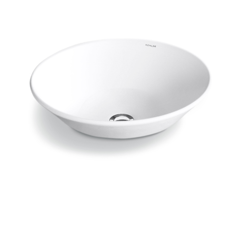 Kohler อ่างล้างหน้าวางบนเคาน์เตอร์ก๊อกนอกอ่าง รุ่น โคนิคอลเบลล์ K-2200X-0