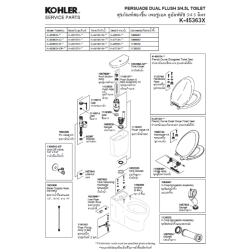 Kohler ฝารองนั่งโถสุขภัณฑ์ V shape รุ่น เฟรนช์เคิร์ฟ K-4713X-0