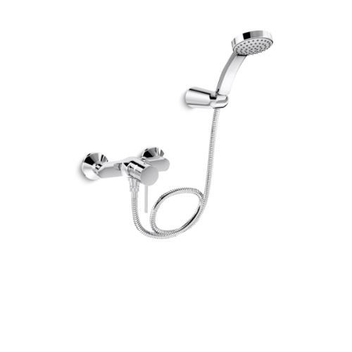Kohler ก๊อกผสมยืนอาบแบบติดผนังพร้อมฝักบัวสายอ่อน รุ่น คัฟ K-45533X-4