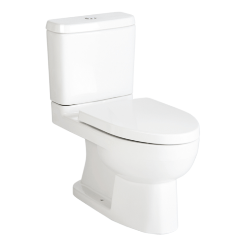 KOHLER สุขภัณฑ์แบบสองชิ้น ใช้น้ำ 3/4.5 ลิตร พร้อมฝารองนั่งแบบกันกระแทก รีช คอนซีล สีขาว