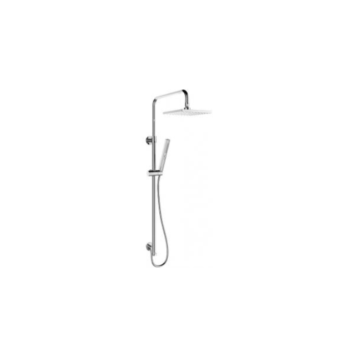 Kohler ชุดฝักบัวก้านแข็งแบบทำมุม 90 องศาพร้อมหัวฝักบัวก้านแข็งแบบทรงสี่เหลียมและฝักบัวสายอ่อน รุ่น K-76633T-B-CP