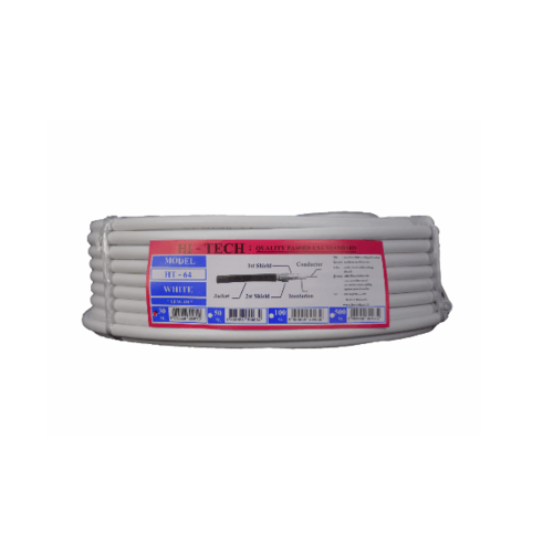 HITECH สายสัญญาณ RG6-W 30M. ขาว