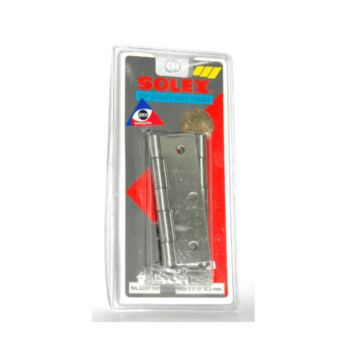 SOLEX บานพับแสตนเลส 304 NO.3522 SS 3.5x2.2x1.5MM สีสแตนเลส (แพ็ค 2)