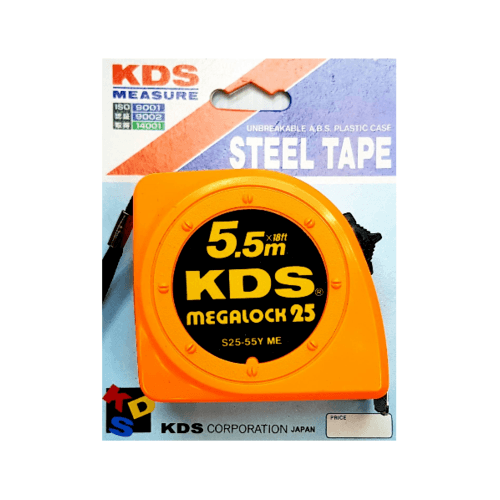 KDS ตลับเมตรKDS MEGALOCK S25-55YME - สีส้ม