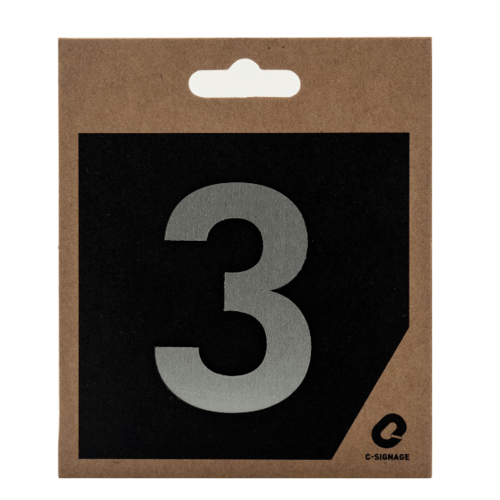 C Signage ป้ายอลูมิเนียม (ตัวเลข 3)แบบด้าน CSLS-A 2003