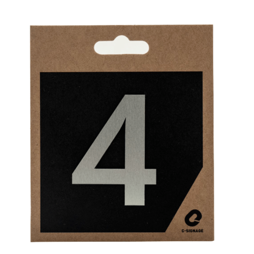 C Signage ป้ายอลูมิเนียม (ตัวเลข 4) (แบบด้าน) CSLS-A 2004