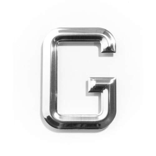 ស្លាកសញ្ញាអាលុយមីញ៉ូម SGB CHROME 6101- G អក្សរ G 