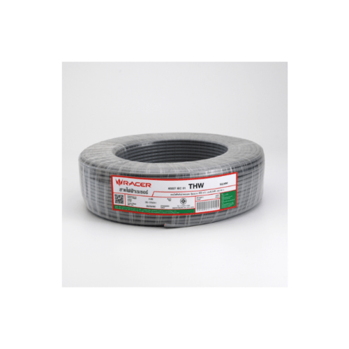 RACER สายไฟ IEC 01 THW 1x4 SQ.MM 100M. สีเทา