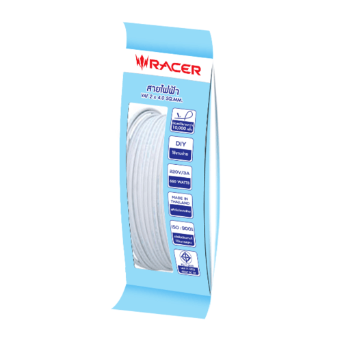 RACER สายไฟ VAF 2x4 5 เมตร 13101CA01410045 สีขาว
