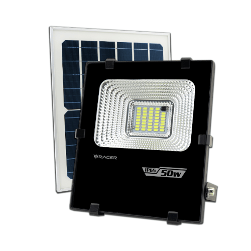 RACER โคมไฟฟลัดไลท์โซล่าเซลล์ 50W 6500K IP65 แสงขาว