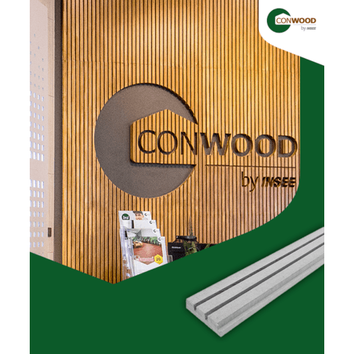 CONWOOD ไม้ตกแต่งผนังคอนวูด หน้า 1 นิ้ว รุ่นสติ๊ก ลายเสี้ยน สีธรรมชาติ