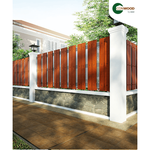 CONWOOD ไม้รั้วคอนวูด หัวตัด ชัยพฤกษ์ ยาว 1.0 เมตร สีมะฮอกกานี