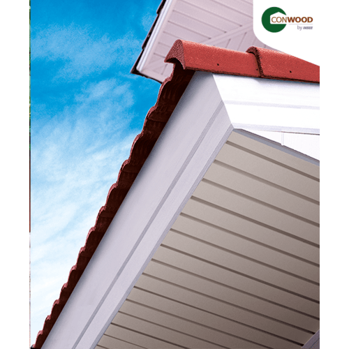 คอนวูด ไม้เชิงชาย รุ่น 2in1 ลายเสี้ยน 2.2x23.5x305ซม. สีงาช้าง