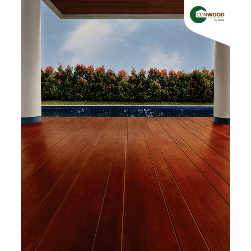 คอนวูด ไม้พื้น รุ่นเซาะร่อง ลายเสี้ยน  หน้า 12 นิ้ว 2.5x30x305ซม. สีธรรมชาติ