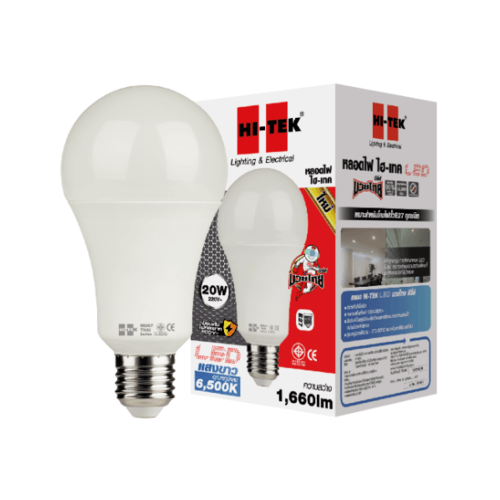 HI-TEK หลอด LED มวยไทย Series ขั้วเกลียว E27 20W แสงขาว HLLM27020D