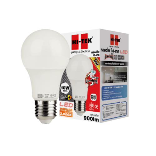 HI-TEK หลอด LED มวยไทย SERIES ขั้วเกลียว E27 10W แสงนวล HLLM27010W