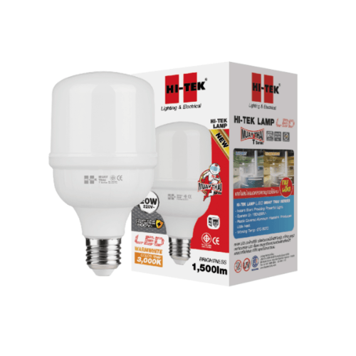 HI-TEK หลอดLED มวยไทย SERIES ทรงTขั้วเกลียวE27 20W แสงนวล HLLMT2720W