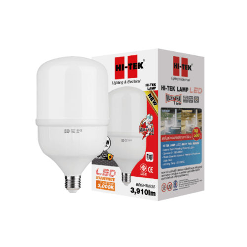 HI-TEK หลอดLED มวยไทย SERIES ทรงTขั้วเกลียวE27 50W แสงนวล HLLMT2750W
