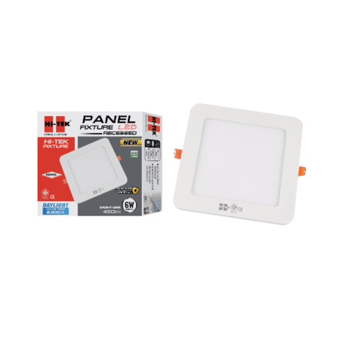 អំពូលភ្លើង Panel LED រាងជ្រុង ECO SERIES 6W. ពន្លឺពណ៌ស បែបបង្កប់