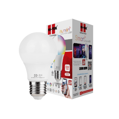 HI-TEK หลอด LED SMART BULB 9W มวยไทย หรี่ได้ แสงขาวและ RGB WIFI HSLL279RGB