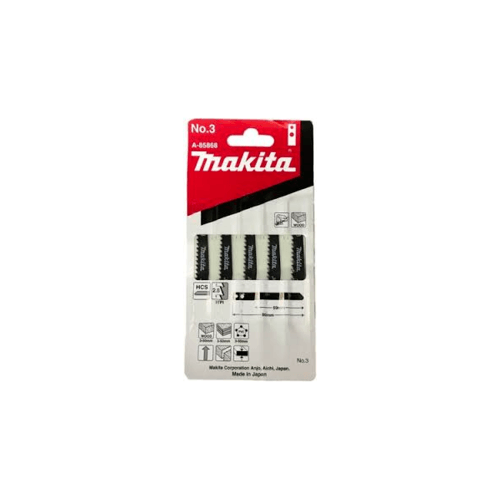 MAKITA ใบเลื่อยจิกซอว์ NO.3 รุ่น A-85868 (5ใบ/แพ็ค)