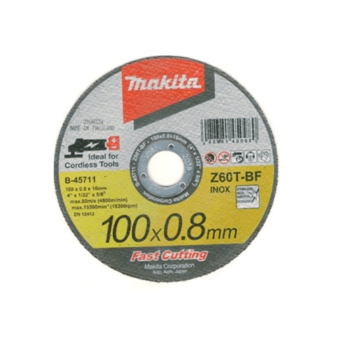 MAKITA ใบตัดเหล็ก-สแตนเลส  4 นิ้วx0.8x16mm. รุ่น B-45711