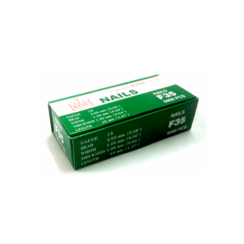 KING ตะปูปืนลมขาเดี่ยวยิงไม้ 35mm.รุ่น F35 5000นัด สีเขียว