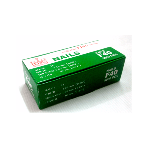 KING ตะปูปืนลมขาเดี่ยวยิงไม้ 40mm.รุ่น F40 5000นัด สีเขียว