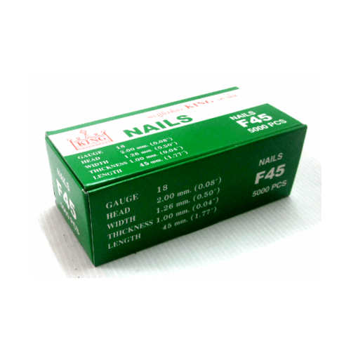 KING ตะปูปืนลมขาเดี่ยวยิงไม้ 45mm.รุ่น F45 5000นัด สีเขียว