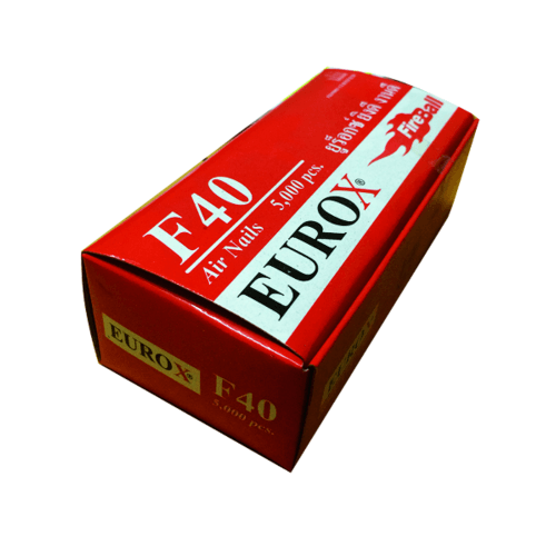 EUROX ตะปูปืนลมขาเดี่ยวยิงไม้ 40mm.รุ่น F40 สีแดง