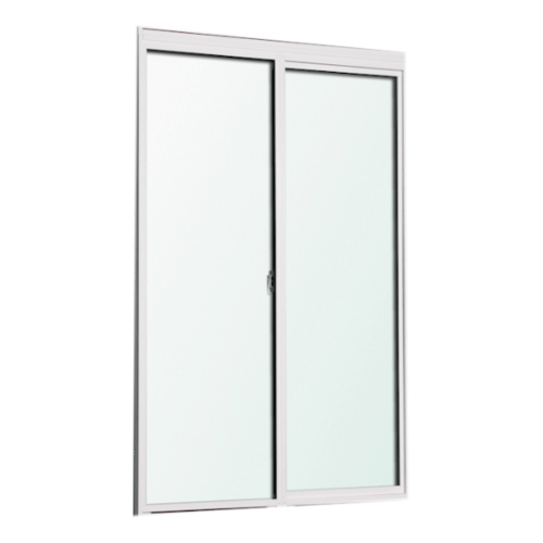 SankyoAlumi ประตูบานเลื่อนอลูมิเนียม ขนาด 2050x2000mm. JD10-SS2020-W5G สีขาว