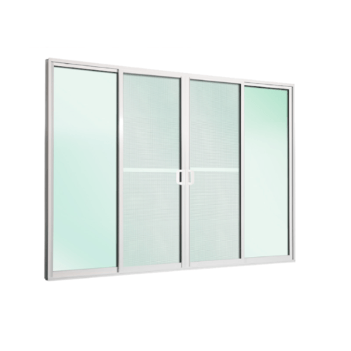 TRUSTAND (EZY WINDOW) ประตูอะลูมิเนียมบานเลื่อน ขนาด 270x233.5ซม. พร้อมมุ้ง SSSS ED-SSSS2327 สีขาว