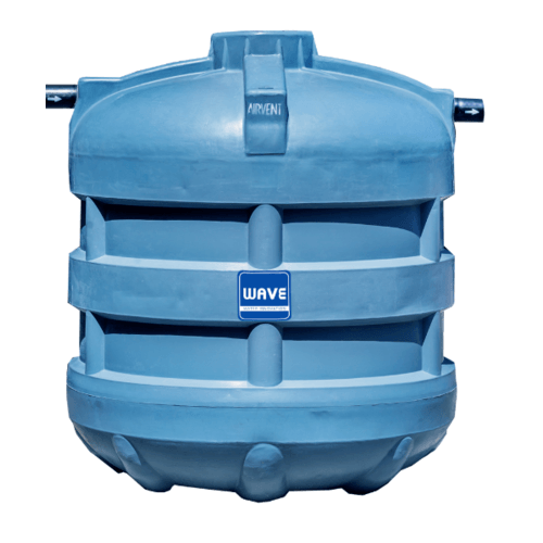 WAVE ถังบำบัดน้ำเสียแยกประเภทชนิดเกรอะ ขนาด 4000L รุ่น WS สีฟ้า