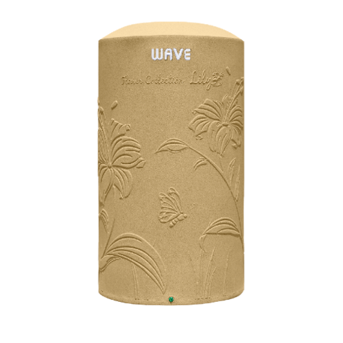 WAVE ถังเก็บน้ำบนดินพิมพ์ลาย ปลอดตะไคร่ ท่อใน ขนาด 2000L รุ่น Lily Loft คละสี